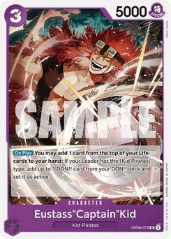 One Piece-Karte Eustass"Captain"Kid OP09-075