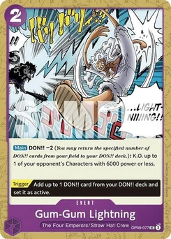 One Piece-Karte Gum-Gum Lightning OP09-077