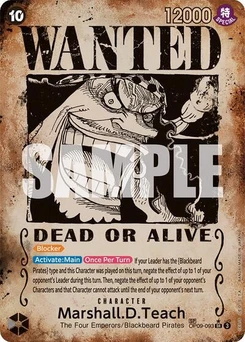 One Piece-Karte Marshall.D.Teach (093) (Wanted Poster) OP09-093v4
