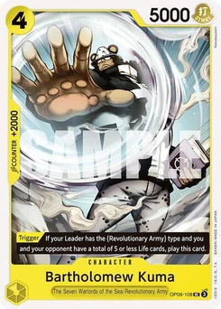 One Piece-Karte Bartholomew Kuma OP09-108