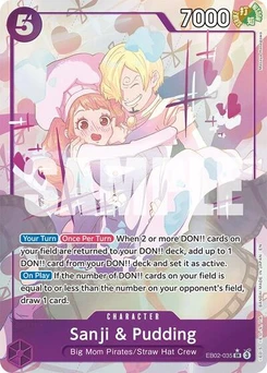 One Piece-Karte Sanji & Pudding (Alternate Art) EB02-035v2