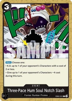 One Piece-Karte Three-Pace Hum Soul Notch Slash EB02-051