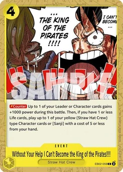 One Piece-Karte Without Your Help I Can't Become the King of the Pirates!!!! EB02-059