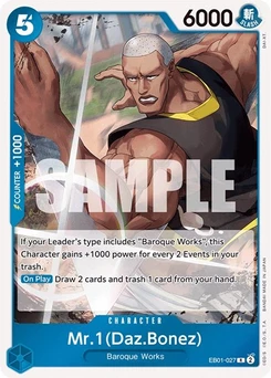 One Piece-Karte Mr. 1 (Daz.Bonez) EB01-027