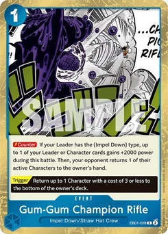 One Piece-Karte Gum-Gum Champion Rifle EB01-028