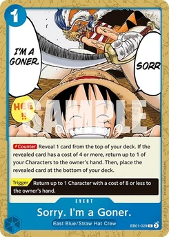 One Piece-Karte Sorry. I'm a Goner. EB01-029