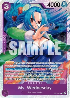 One Piece-Karte Ms. Wednesday EB01-034