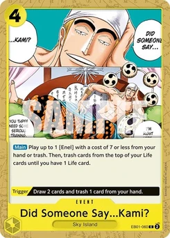 One Piece-Karte Did Someone Say...Kami? EB01-060