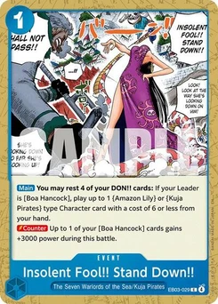 One Piece-Karte Insolent Fool!! Stand Down!! EB03-029
