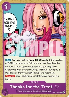 One Piece-Karte Thanks for the Treat. EB03-038
