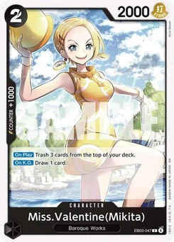 One Piece-Karte Miss.Valentine(Mikita) EB03-047
