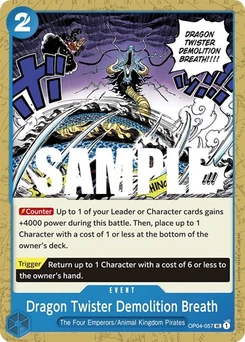 One Piece-Karte Dragon Twister Demolition Breath OP04-057