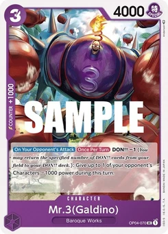 One Piece-Karte Mr.3 (Galdino) OP04-070