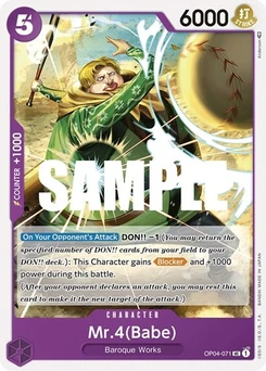One Piece-Karte Mr.4 (Babe) OP04-071