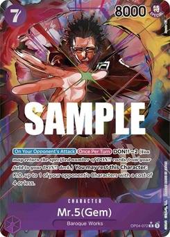 One Piece-Karte Mr.5 (Gem) (Alternate Art) OP04-072v2
