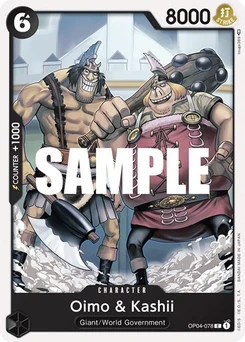One Piece-Karte Oimo & Kashii OP04-078