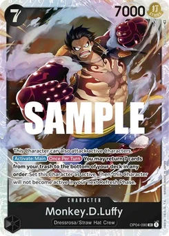 One Piece-Karte Monkey.D.Luffy (090) OP04-090