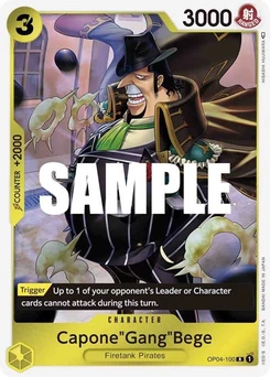One Piece-Karte Capone"Gang"Bege OP04-100