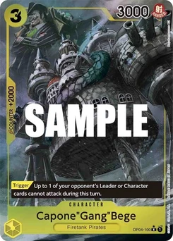 One Piece-Karte Capone"Gang"Bege (Alternate Art) OP04-100v2