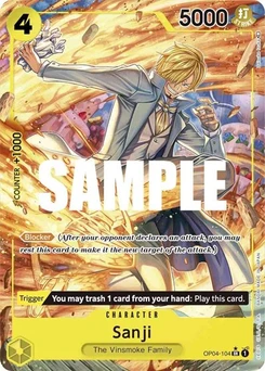 One Piece-Karte Sanji (104) (Alternate Art) OP04-104v2