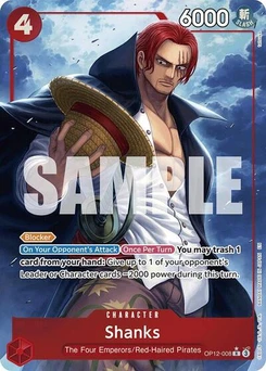 One Piece-Karte Shanks (008) (Alternate Art) OP12-008v2