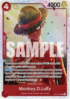 One Piece-Karte Monkey.D.Luffy OP12-015