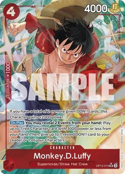 One Piece-Karte Monkey.D.Luffy (Alternate Art) OP12-015v2