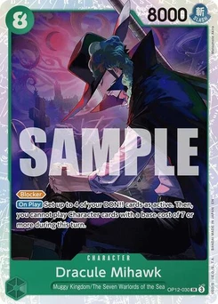 One Piece-Karte Dracule Mihawk OP12-030