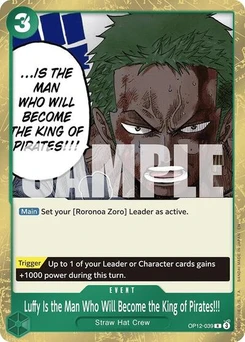 One Piece-Karte Luffy Is the Man Who Will Become the King of Pirates!!! OP12-039