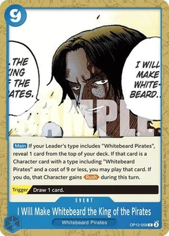 One Piece-Karte I Will Make Whitebeard the King of the Pirates OP12-058
