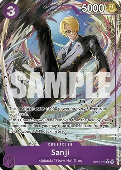 One Piece-Karte Sanji (070) (Alternate Art) OP12-070v2