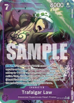 One Piece-Karte Trafalgar Law (073) (Alternate Art) OP12-073v2