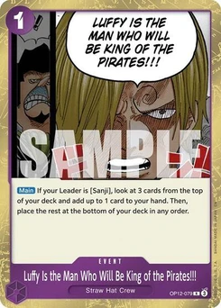One Piece-Karte Luffy Is the Man Who Will Be King of the Pirates!!! OP12-079