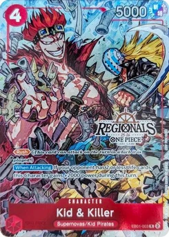 One Piece-Karte Kid & Killer (CS 25-26 Regionals Textured Chase Promo) EB01-003