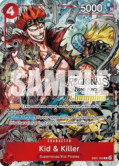 One Piece-Karte Kid & Killer (Offline Regional Champion Card Set 2025 Vol.2) EB01-003v2