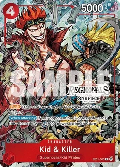 One Piece-Karte Kid & Killer (Offline Regional Participation Pack 2025 Vol.2) EB01-003v4