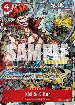 One Piece-Karte Kid & Killer (Online Regional Champion Card Set 2025 Vol.2) EB01-003v5
