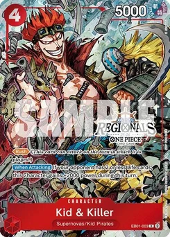 One Piece-Karte Kid & Killer (Online Regional Participation Pack 2025 Vol.2) EB01-003v7
