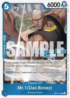 One Piece-Karte Mr. 1 (Daz.Bonez) (Beginners Deck Party [ST-23] - [ST-28] Participation Pack) EB01-027