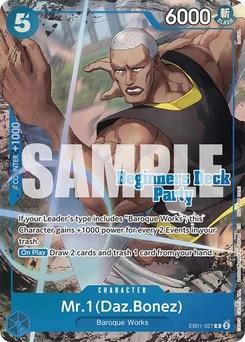 One Piece-Karte Mr. 1 (Daz.Bonez) (Beginners Deck Party [ST-23] - [ST-28] Winner Pack) EB01-027v2