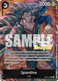 One Piece-Karte Spandine (Offline Regional Champion Card Set 2025 Vol.1) EB01-043