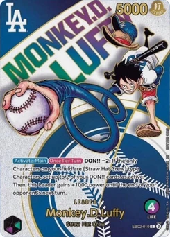 One Piece-Karte Monkey.D.Luffy (010) (Dodgers x ONE PIECE) EB02-010