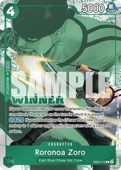 One Piece-Karte Roronoa Zoro (Winner Pack 2025 Vol. 3) EB02-019v2