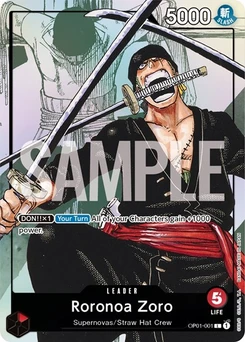 One Piece-Karte Roronoa Zoro - OP01-001 (Alternate Art) OP01-001