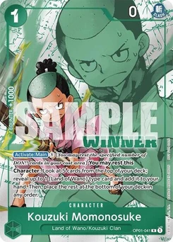 One Piece-Karte Kouzuki Momonosuke (Winner Pack Vol. 7) OP01-041v3