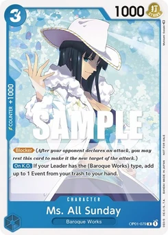 One Piece-Karte Ms. All Sunday (Promotion Pack 2023) OP01-079