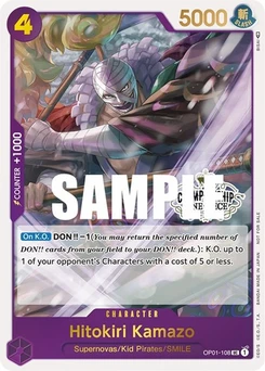 One Piece-Karte Hitokiri Kamazo (Store Championship 2023 Participation Pack Vol.1) OP01-108