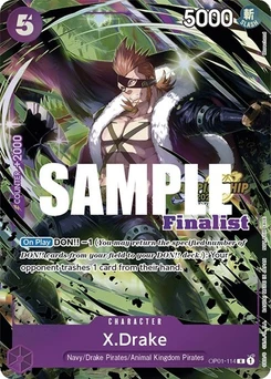 One Piece-Karte X.Drake (CS 2023 Top Players Pack) [Finalist] OP01-114v2