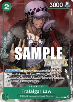 One Piece-Karte Trafalgar Law (Online Regional 2023) [Winner] OP02-035v6