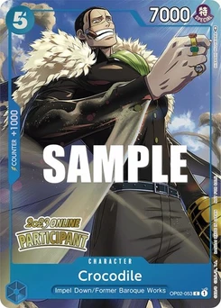 One Piece-Karte Crocodile (Online Regional 2023) [Participant] OP02-053v5